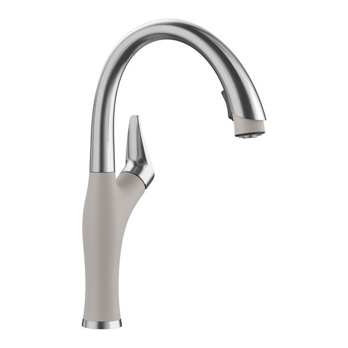 Blanco 526400 Artona Pull-Down Kitchen Faucet 1.5 GPM in PVD Steel/Concrete Gray