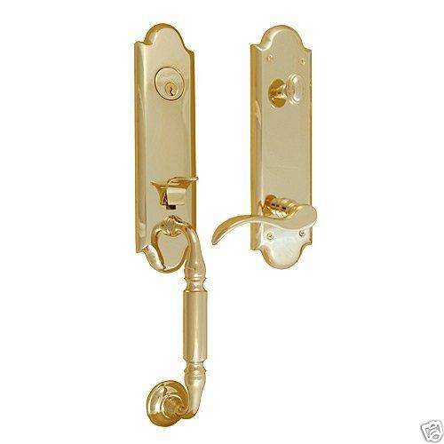 Baldwin 5350/030FD Hardware 5350.030.FD Handle Set, Polished Brass Finish (Add Knob or Lever)