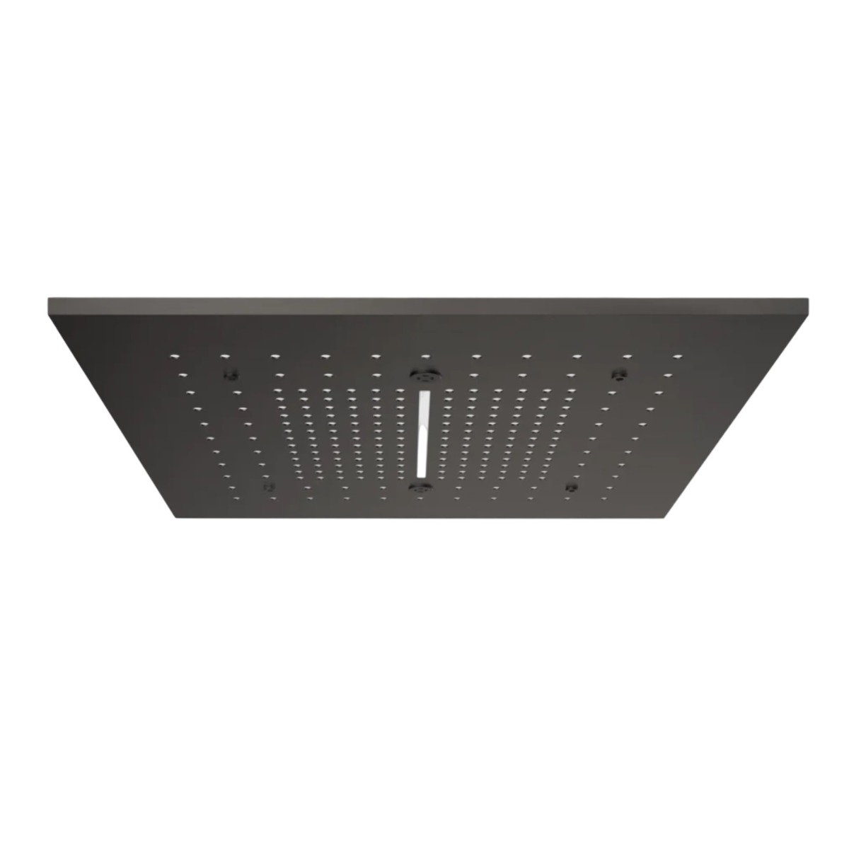 Gessi 57016#707 Afilo 19.8" Square Shower Head Cover for Multifunction System in Black Metal Brushed PVD