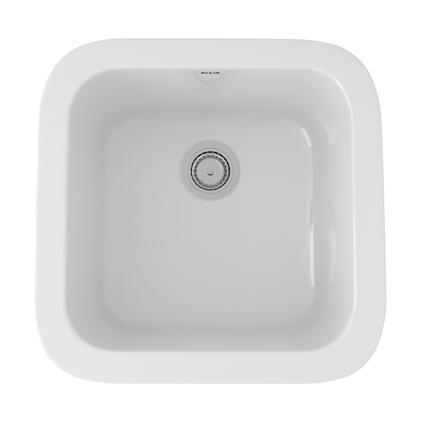 Rohl 5927-00 Allia Fireclay Kitchen Sinks Single Bowl Bar/Food Prep Sink in White