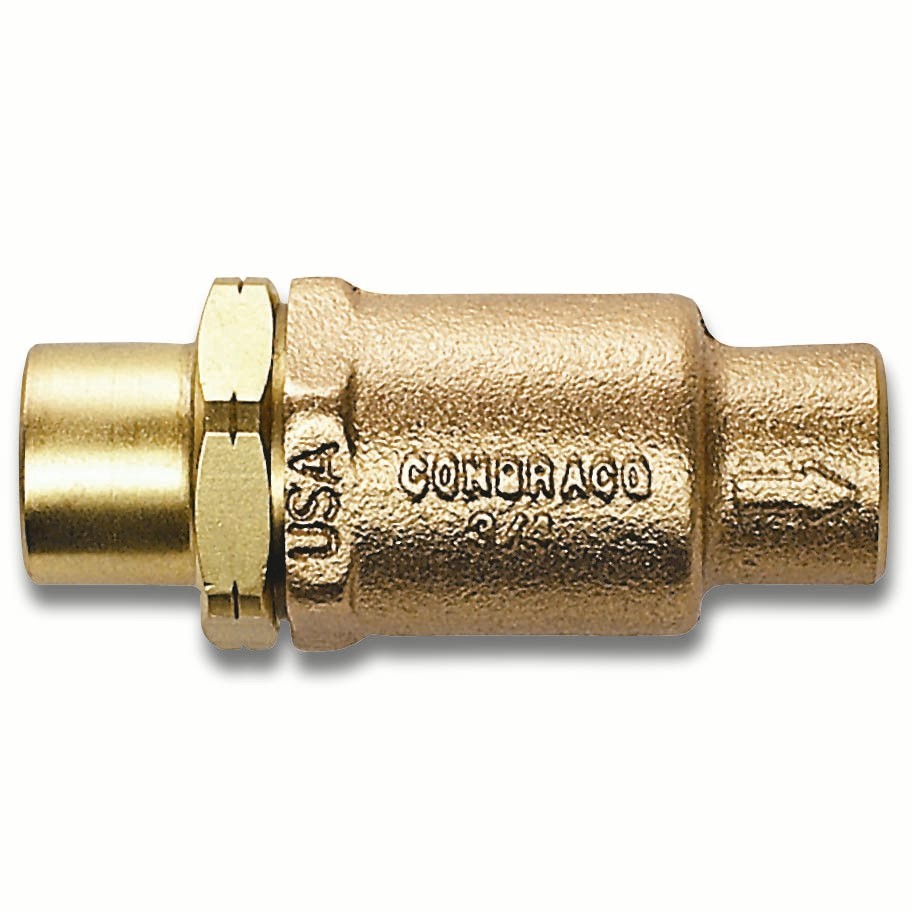 Conbraco 6160301 Bronze Spring Check Valve, w/ Soft Seat, 1/2" Solder End