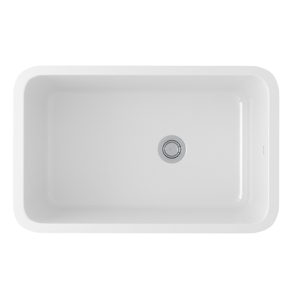 Rohl 6307-00 Allia Fireclay Kitchen Sinks Single Bowl Undermount Sink in White