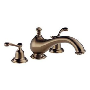 Delta 6711-PNLHP Williamsburg Roman Tub Filler Faucet Double Handle in Polished Nickel (Handles Sold Separately)