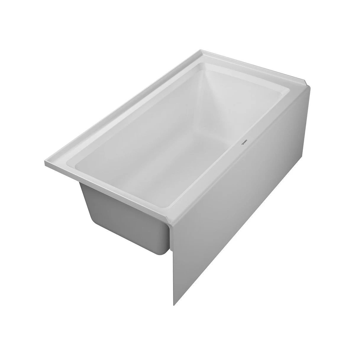 Duravit 700437000000090 Architec 60" L X 32" W X 22-5/8" H Rectangular Alcove Acrylic Soaking Bath Tub with Left Drain and Overflow in White (Drain Sold Separately)