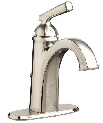 American Standard 7018101.295 Edgemere Single Hole Bathroom Faucet in Brushed Nickel