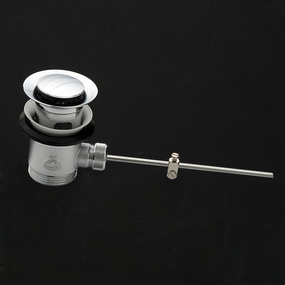 Lacava 7100-12-CR Drain Pop-up drain for European lavatories with overflow holes. DIAM: 2 1/2" in Polished Chrome