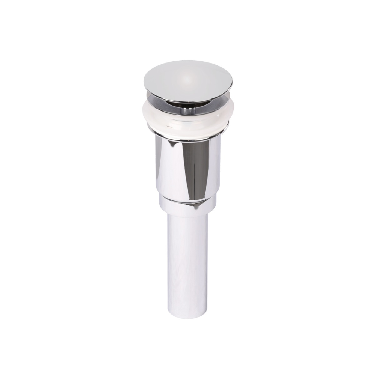 Lacava 7100-16OF-CR Click-Clack Drain for European Sinks with Overflow and Round Dome Cover in Polished Chrome