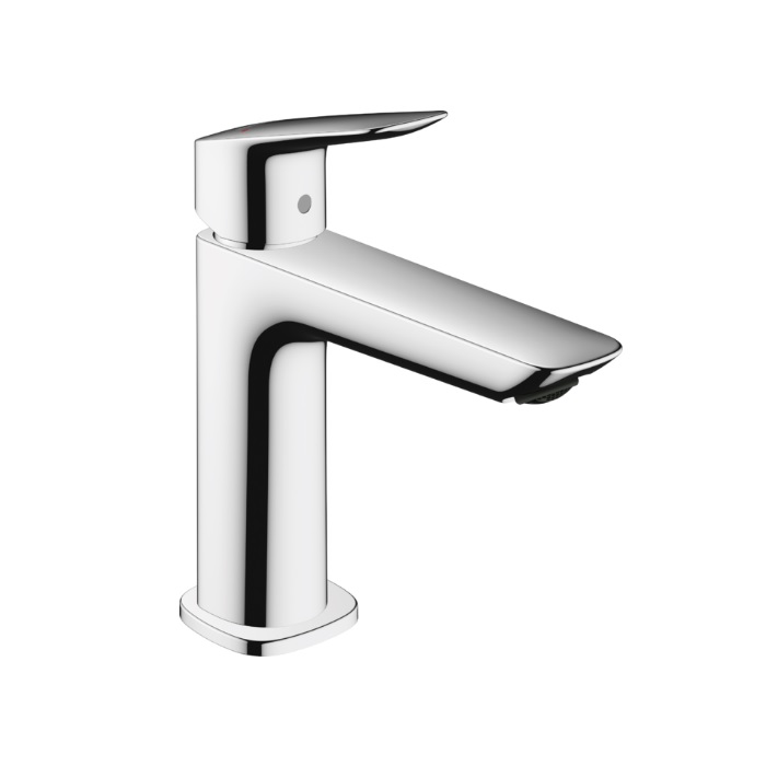Hansgrohe 71253001 Logis 1.2 GPM Deck Mounted Single Hole Bathroom Faucet 110 without Pop-Up Assembly in Polished Chrome