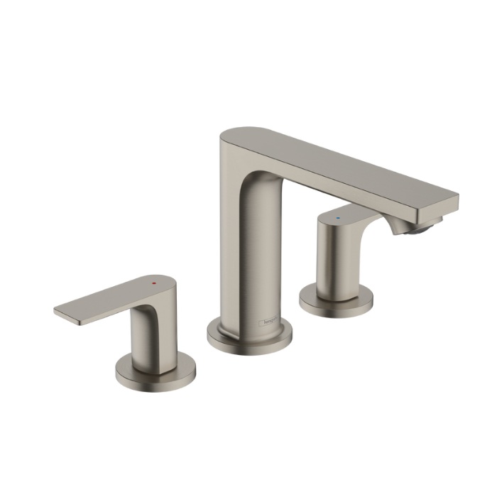 Hansgrohe 72532821 Rebris E 1.2 GPM Faucet 110 Widespread Faucet with Pop-Up Drain in Brushed Nickel