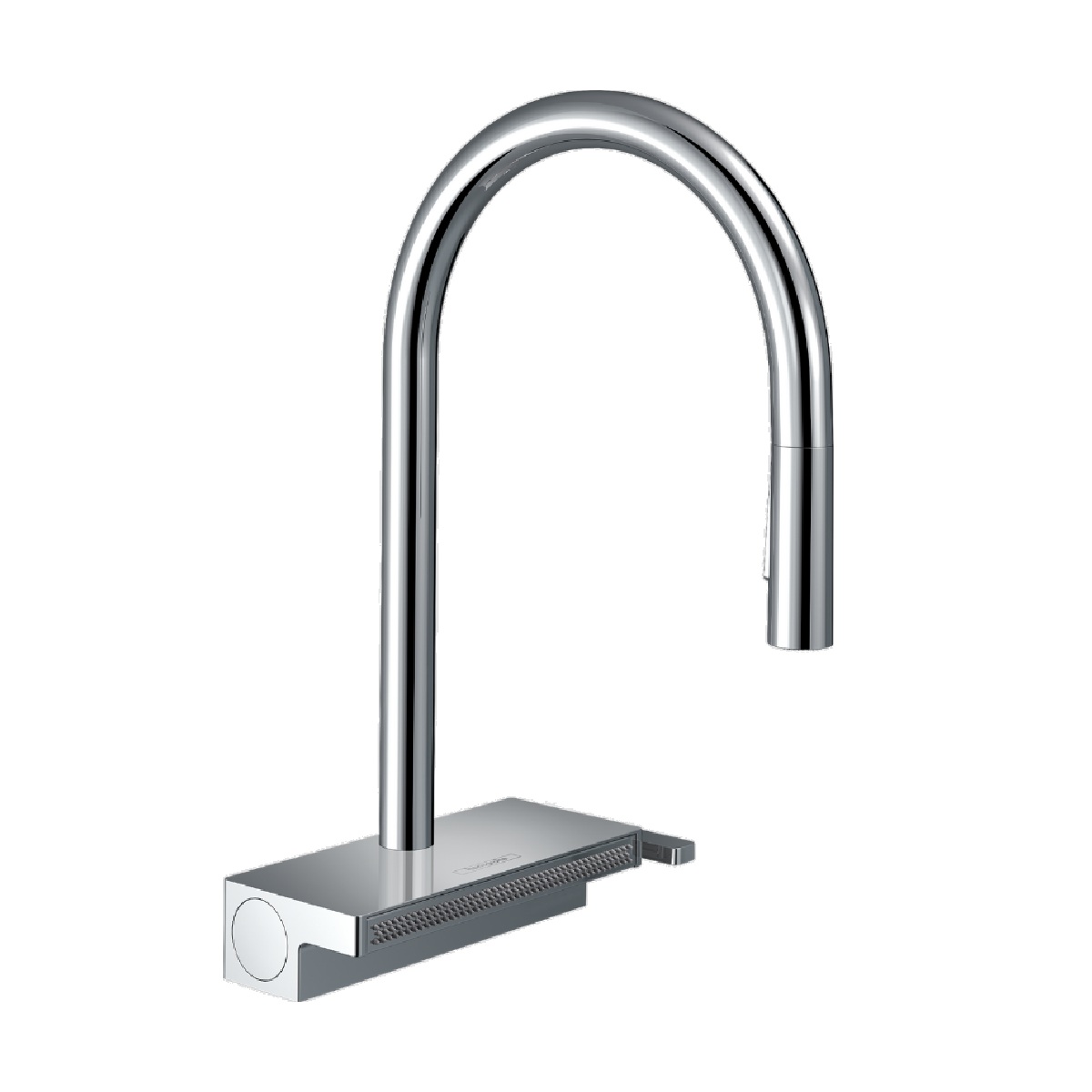 Hansgrohe 73831001 Aquno Select 1.75 GPM HighArc Single Hole 3-Spray Pull Down Kitchen Faucet with Toggle Spray Diverter and sBox in Polished Chrome
