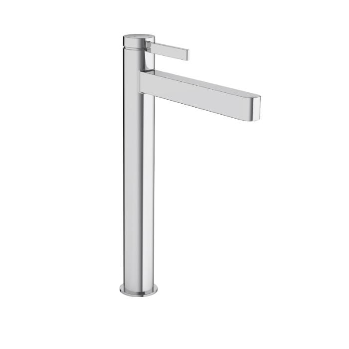 Hansgrohe 76070001 Finoris 1.2 GPM Deck Mounted Vessel Single Hole Bathroom Faucet 260 with Pop-Up Drain in Polished Chrome