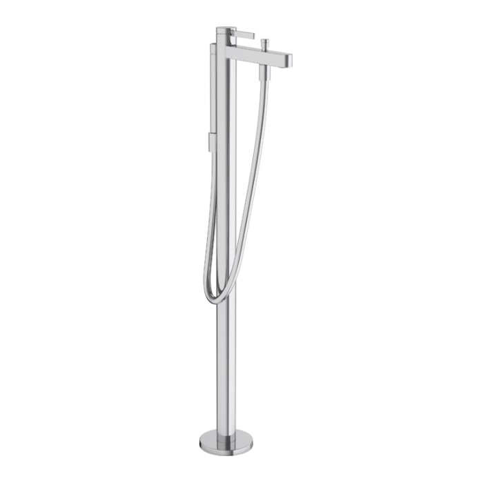 Hansgrohe 76445001 Finoris 36.25" H Freestanding Tub Filler Trim with 1.75 GPM Handshower in Polished Chrome (Rough Sold Separately)