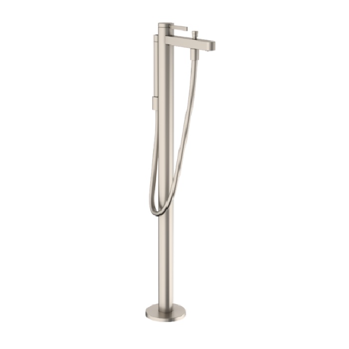 Hansgrohe 76445821 Finoris 36.25" H Freestanding Tub Filler Trim with 1.75 GPM Handshower in Brushed Nickel (Rough Sold Separately)