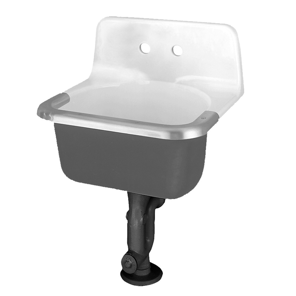American Standard 7695008.020 Akron Iron Utility Sink in White
