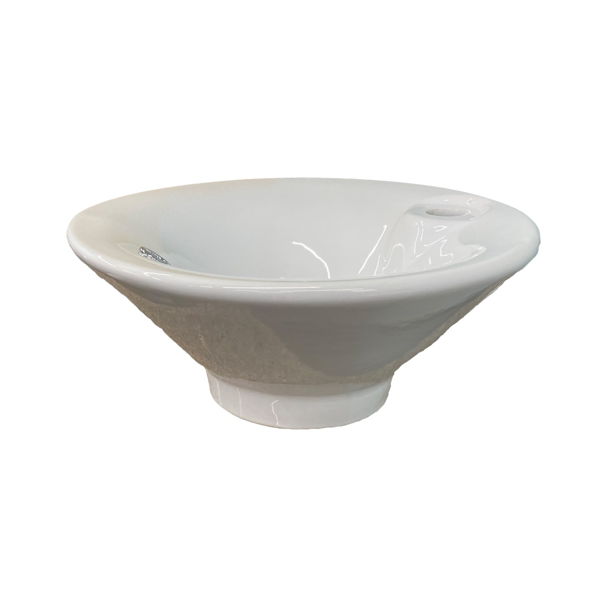 Scarabeo 8000-W1 Calla 16" Diameter Ceramic Lavatory Sink in White