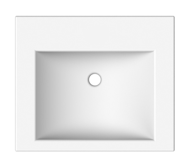 Scarabeo 8007BW Square White Ceramic Wall Mounted or Vessel Sink in White