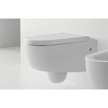 Scarabeo 8048C Tizi Wall-Mounted Toilet In White