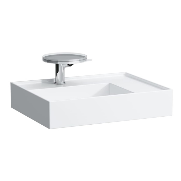 Laufen 810334000111-C 23" W X 18" L One Hole Bathroom Sink with Shelf on Right in White