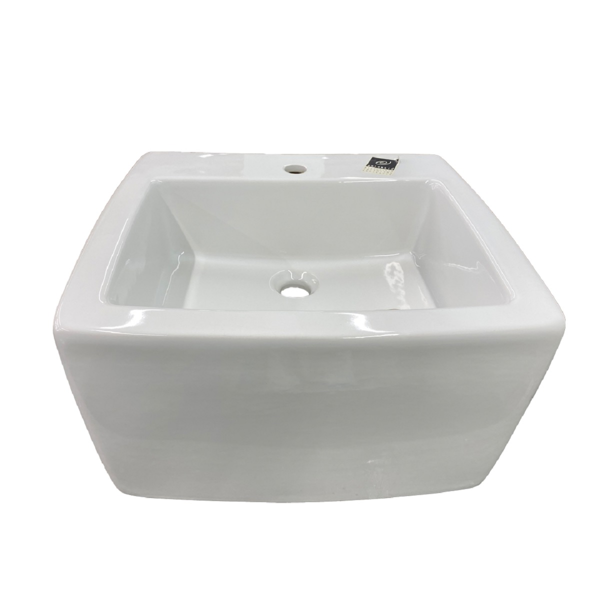 Galassia 8953 SA02 Series 20-3/4" L X 19-3/4" W X 10-11/16" H Wall Mounted Rectangular Ceramic Bathroom Sink without Overflow in White