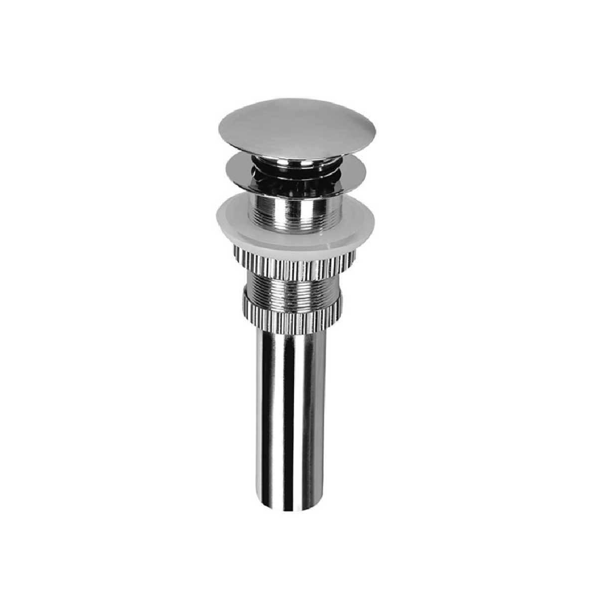 Madeli 91009-PC Push Button Drain with Overflow in Polished Chrome