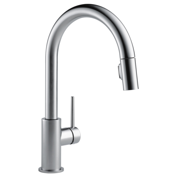 Delta 9159-AR-DST Trinsic® 1.8 GPM Deck Mounted Single Handle Pull Down Kitchen Faucet with Magnetic Docking Spray Head in Arctic Stainless