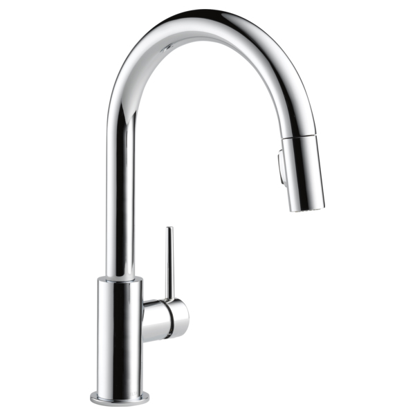 Delta 9159-DST Trinsic® 1.8 GPM Deck Mounted Single Handle Pull Down Kitchen Faucet with Magnetic Docking Spray Head in Chrome