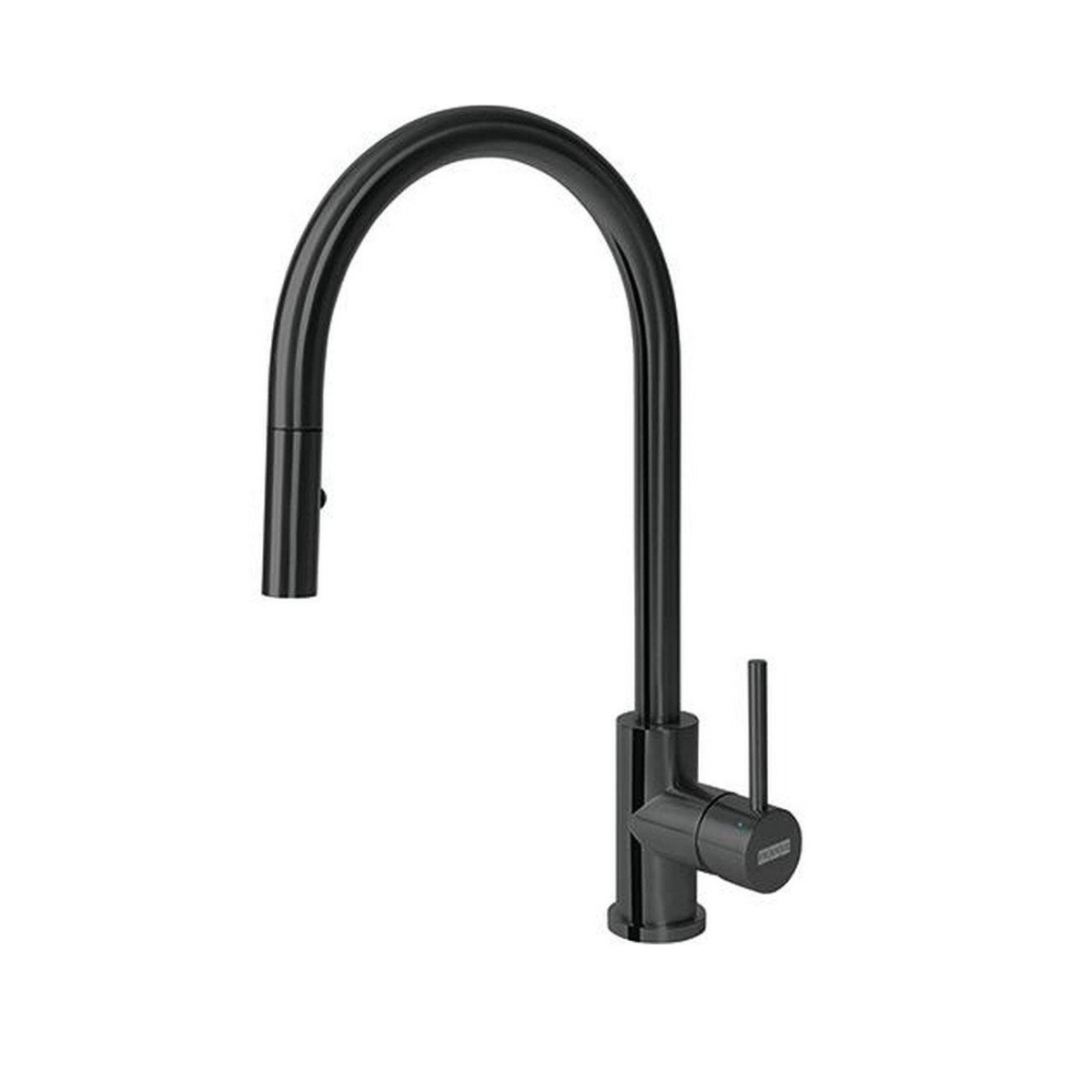 Franke FF3325BSS Cube 1.75 GPM Deck Mounted Single Handle Pull Down Kitchen Faucet in Black Stainless Steel