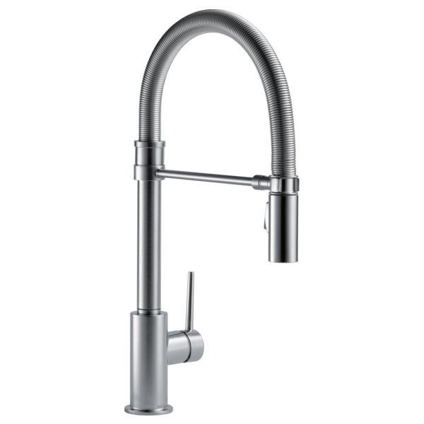 Delta 9659-AR-DST Trinsic Single Handle Pull-Down Kitchen Faucet With Spring Spout In Arctic Stainless