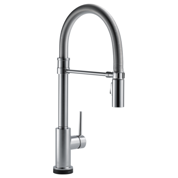 Delta 9659T-AR-DST Trinsic Single Handle Pull-Down Spring Spout Kitchen Faucet With Touch2O Technology In Arctic Stainless