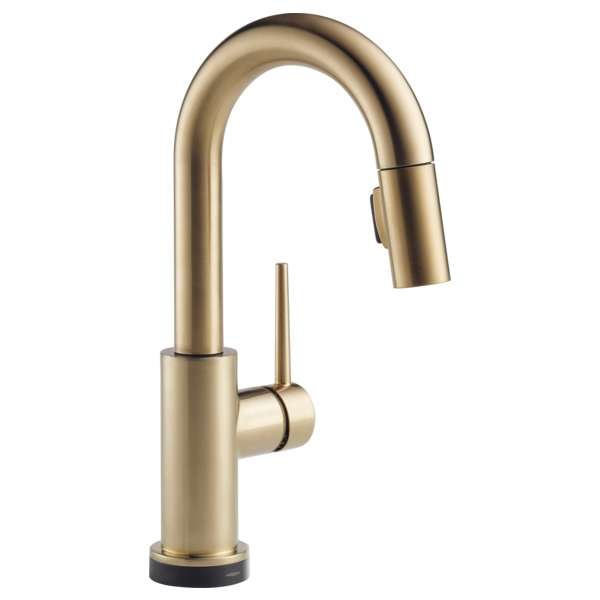 Delta 9959T-CZ-DST Trinsic Single Handle Pull-Down Bar / Prep Faucet With Touch2O Technology In Champagne Bronze