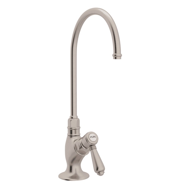 Rohl A1635LMSTN-2 San Julio Italian Kitchen C-Spout Filter Faucet in Satin Nickel