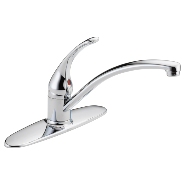 Delta B1310LF Foundations Single Handle Kitchen Faucet In Chrome