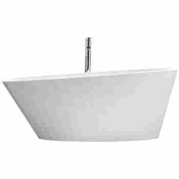 Wetstyle BCR01-R-PC-COP-GA Couture Collection 33.75" W X 65.5" L X 22.25" H Freestanding Bathtub Right with Polished Chrome Drain Overflow in White True High Gloss