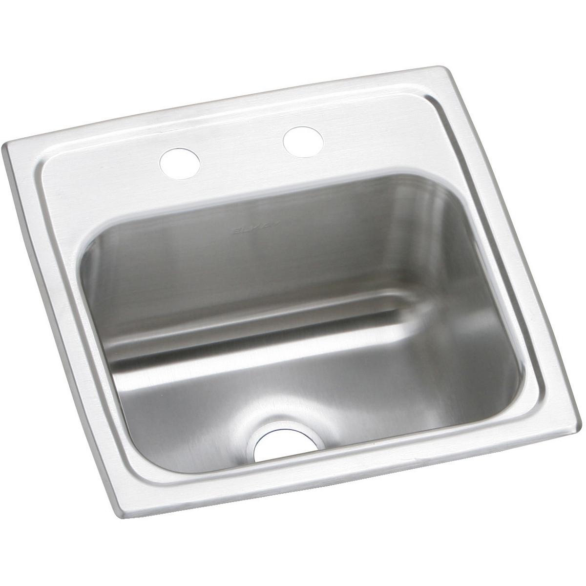 Elkay BPSR153 Celebrity Stainless Steel 15" x 15" x 6-1/8", Single Bowl Drop-in Bar Sink