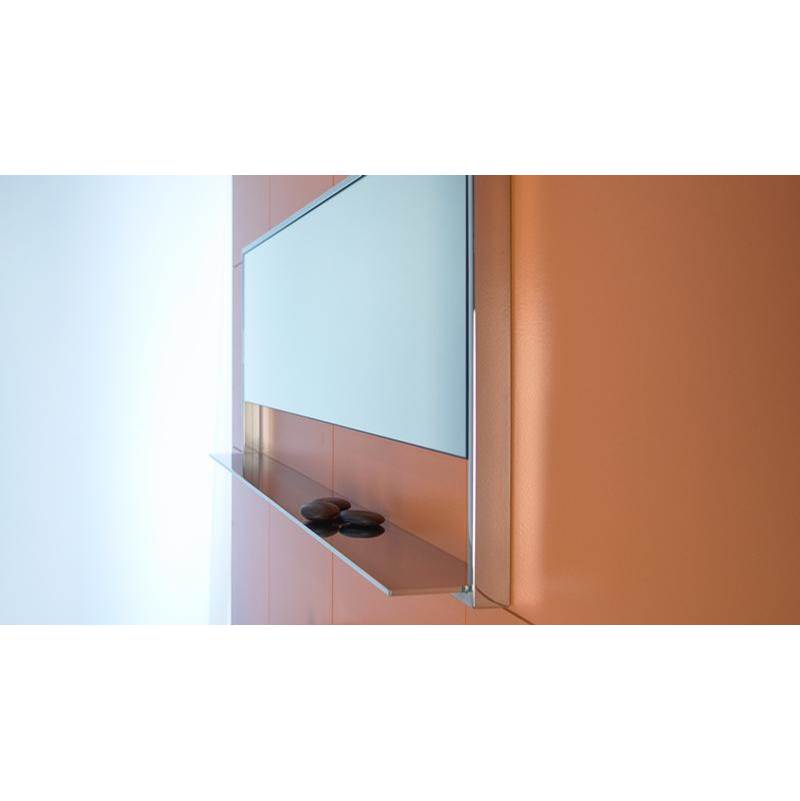 Wetstyle C1946M C Collection 46" L X 19" H Horizontal Mirror in Stainless Steel