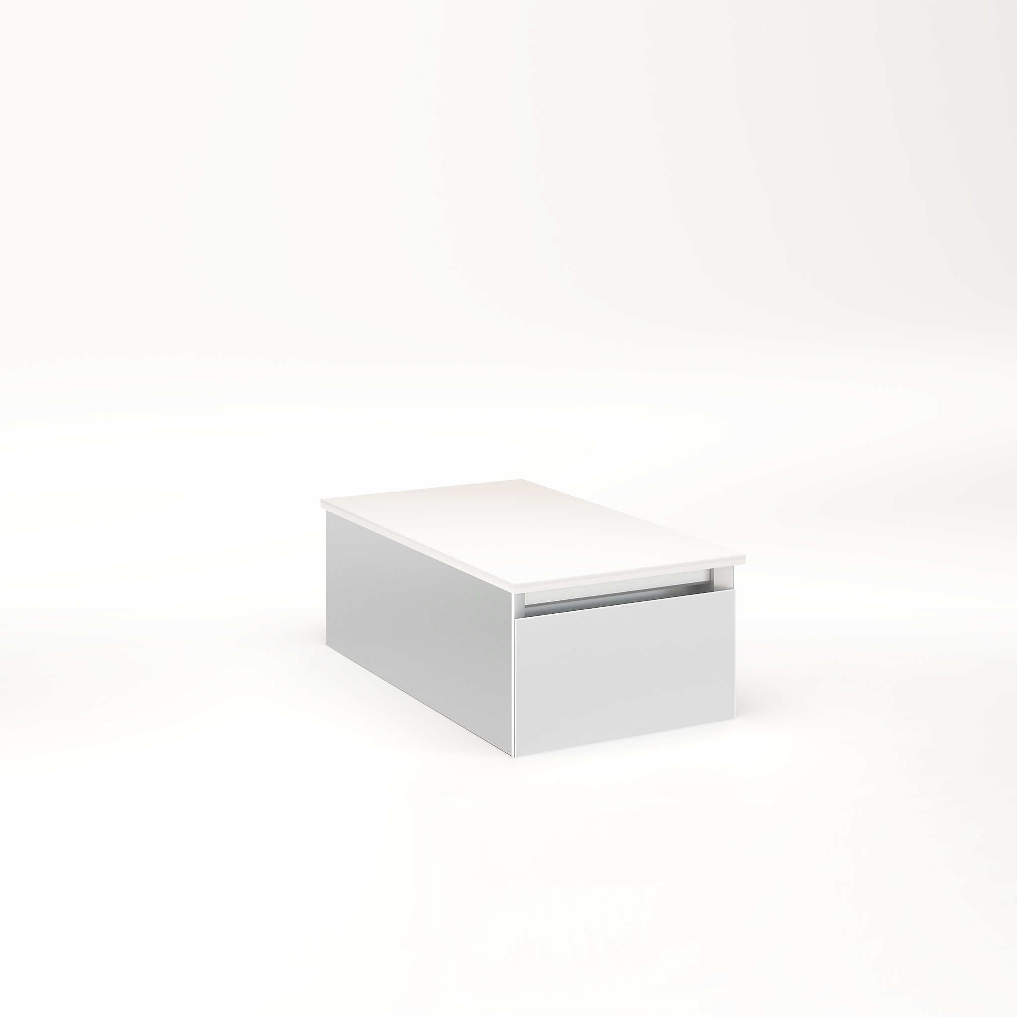 Robern VM12H1D21F19L Cartesian Vanity, 12" x 7-1/2" x 21", Satin White, Full Drawer, Night Light, 5000K Temperature (Cool Light)