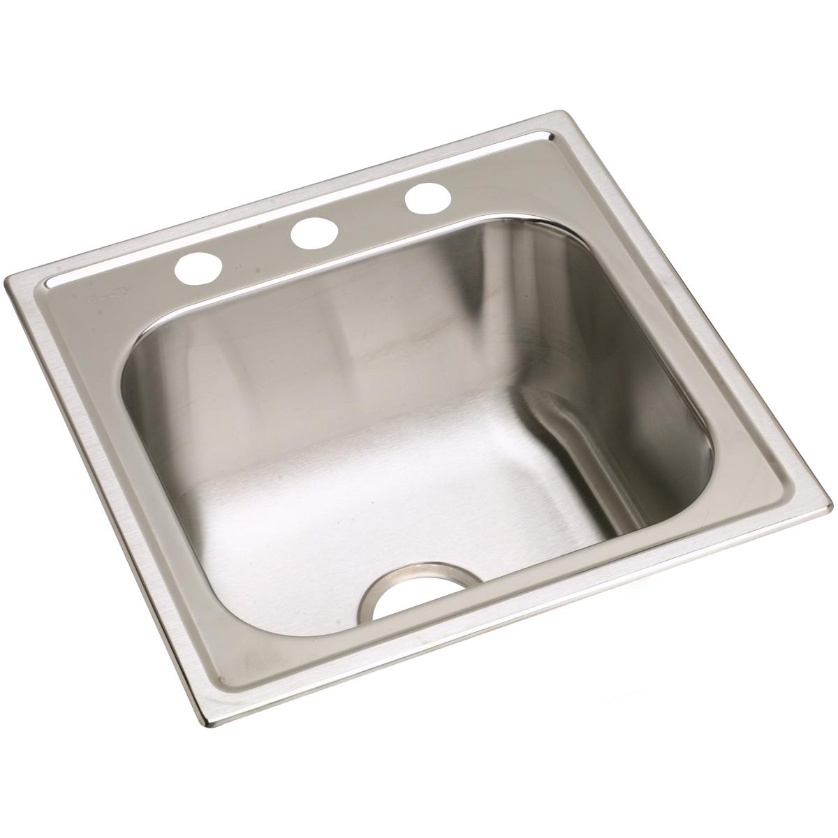Elkay DPC12020103 Dayton Stainless Steel 20" x 20" x 10-1/8", Single Bowl Drop-in Laundry Sink