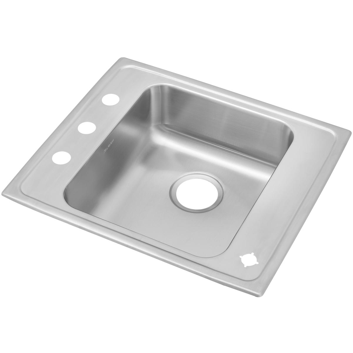 Elkay DRKAD2220554 Lustertone Classic Stainless Steel 22" x 19-1/2" x 5-1/2", Single Bowl Drop-in Classroom ADA Sink