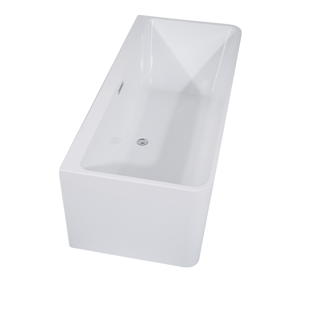 Emory and Bond EB40667 Cumberland Free Standing Bath Tub 67"L x 30"W x 23"H, Acrylic, Glossy, Freestanding, Center Drain, 68 Gallons
