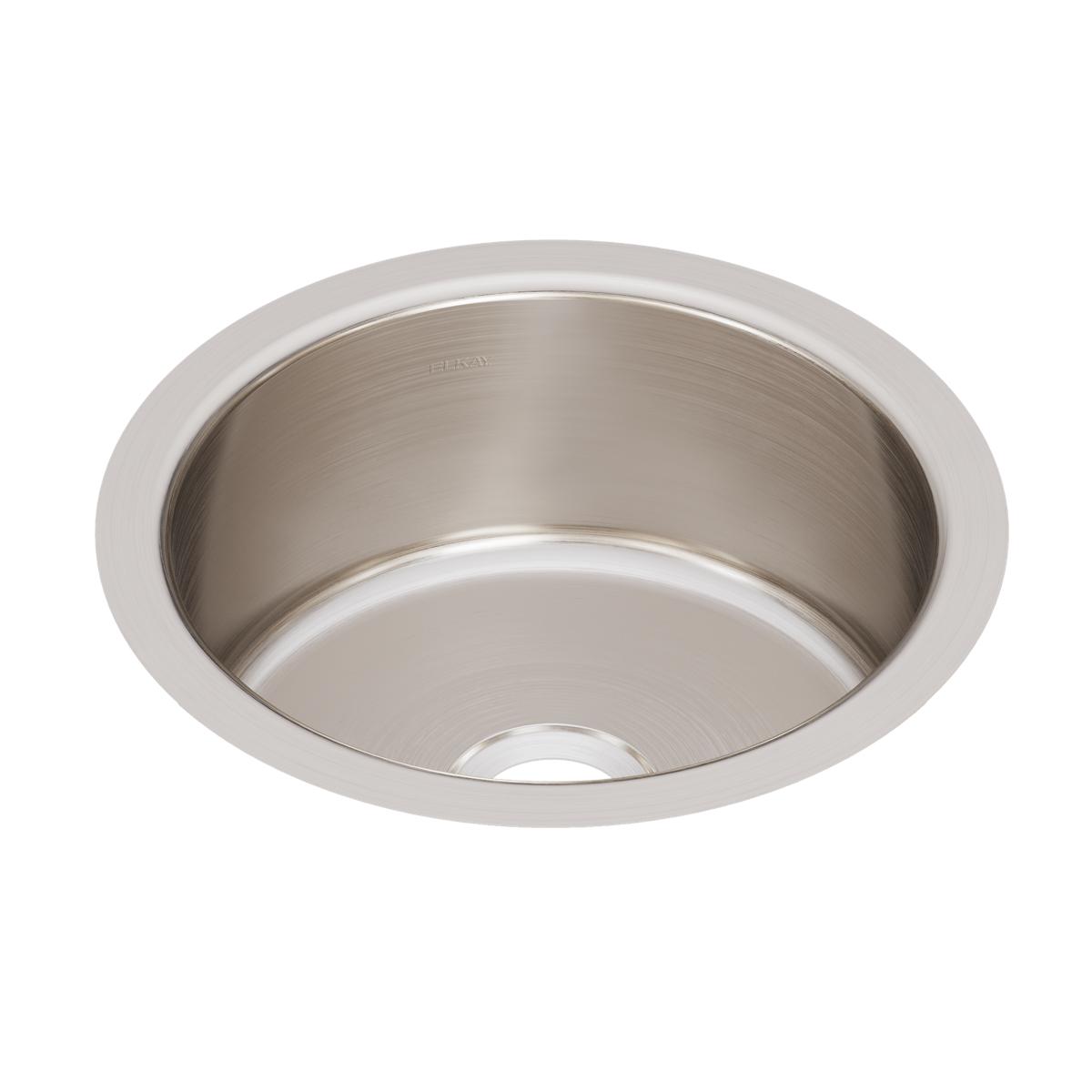 Elkay ELUH12FB Lustertone Classic Stainless Steel 14-3/8" x 14-3/8" x 6", Single Bowl Undermount Sink