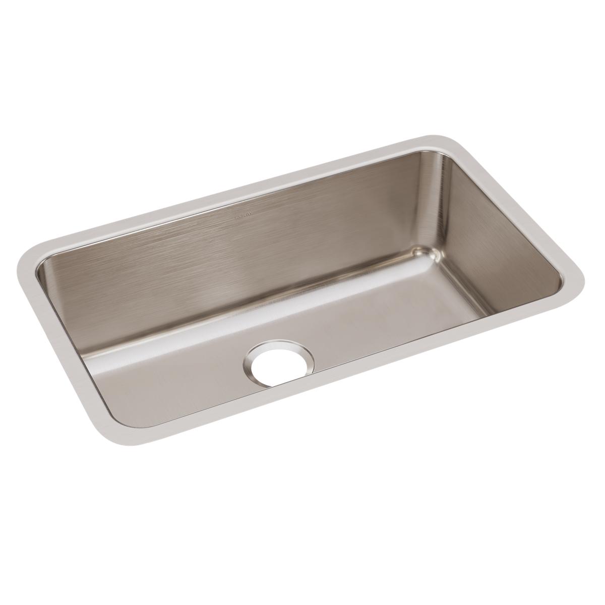 Elkay ELUH281610 Lustertone Classic Stainless Steel 30-1/2" x 18-1/2" x 10", Single Bowl Undermount Sink