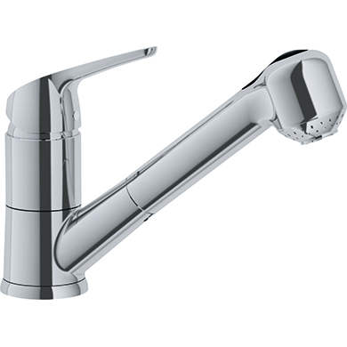 Franke FFPS3780 Novara-Eco 6.7" Pull-Out Kitchen Faucet, Brushed Nickel