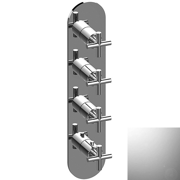 Graff G-8058-C17E0-PC-T M-Series 19" Vertical Valve Trim Only with Four Handles in Polished Chrome (Rough Sold Separately)