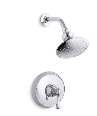 Kohler TS16114-4A-BV Rite-Temp Shower Valve Trim with Traditional Lever Handle and 2.5 GPM Showerhead
