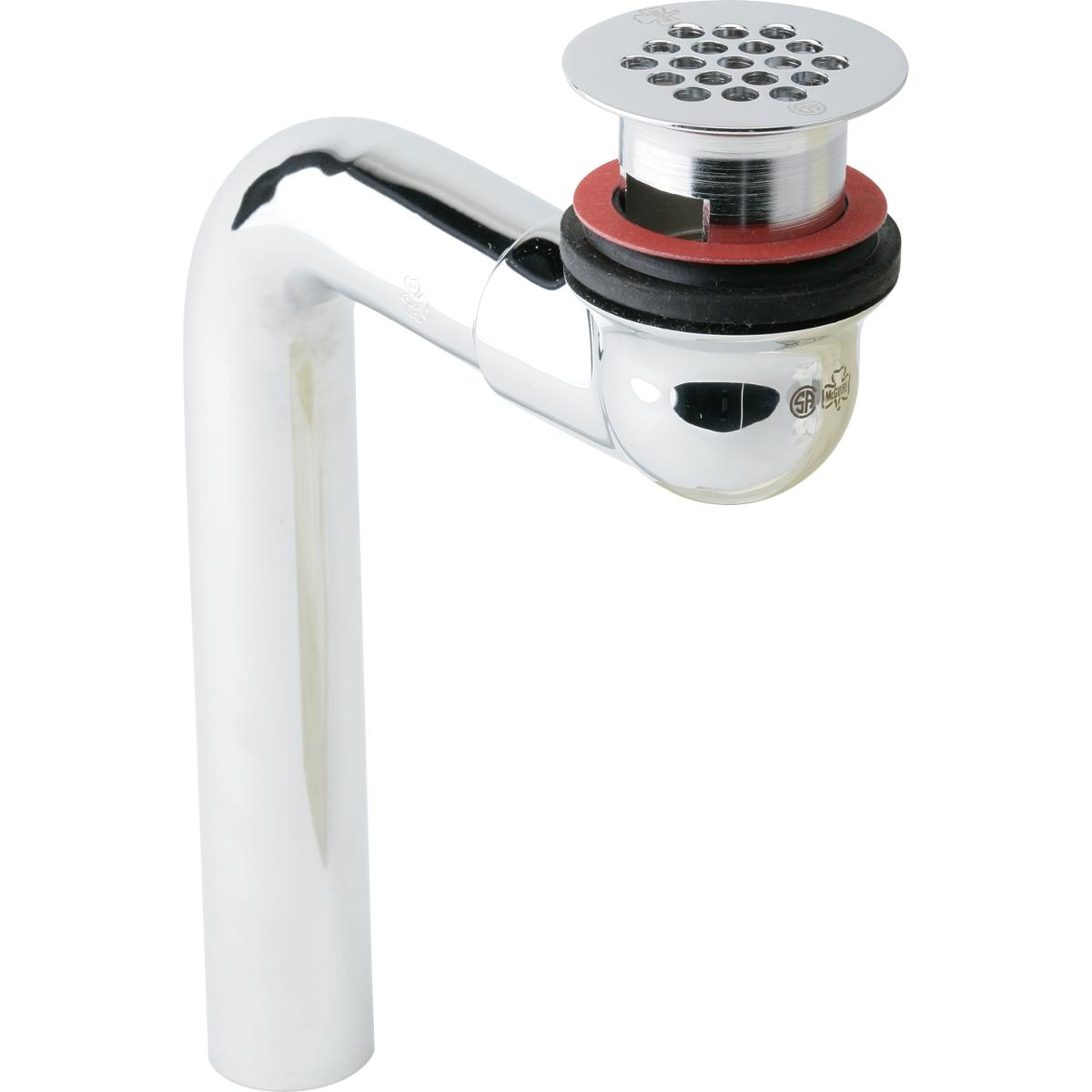 Elkay LKAD174LO 1-1/2" or 1-5/8" Drain Outlet Fitting Chrome Plated Brass, Perforated Grid and Elbow