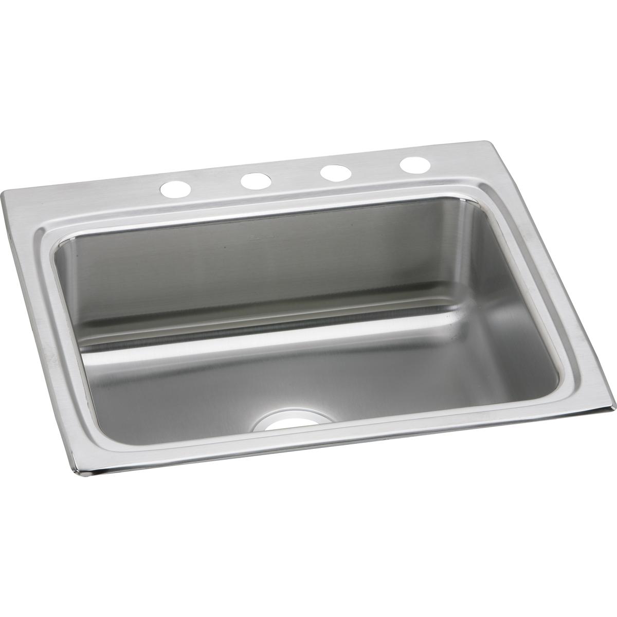 Elkay LR25224 Lustertone Classic Stainless Steel 25" x 22" x 8-1/8", Single Bowl Drop-in Sink