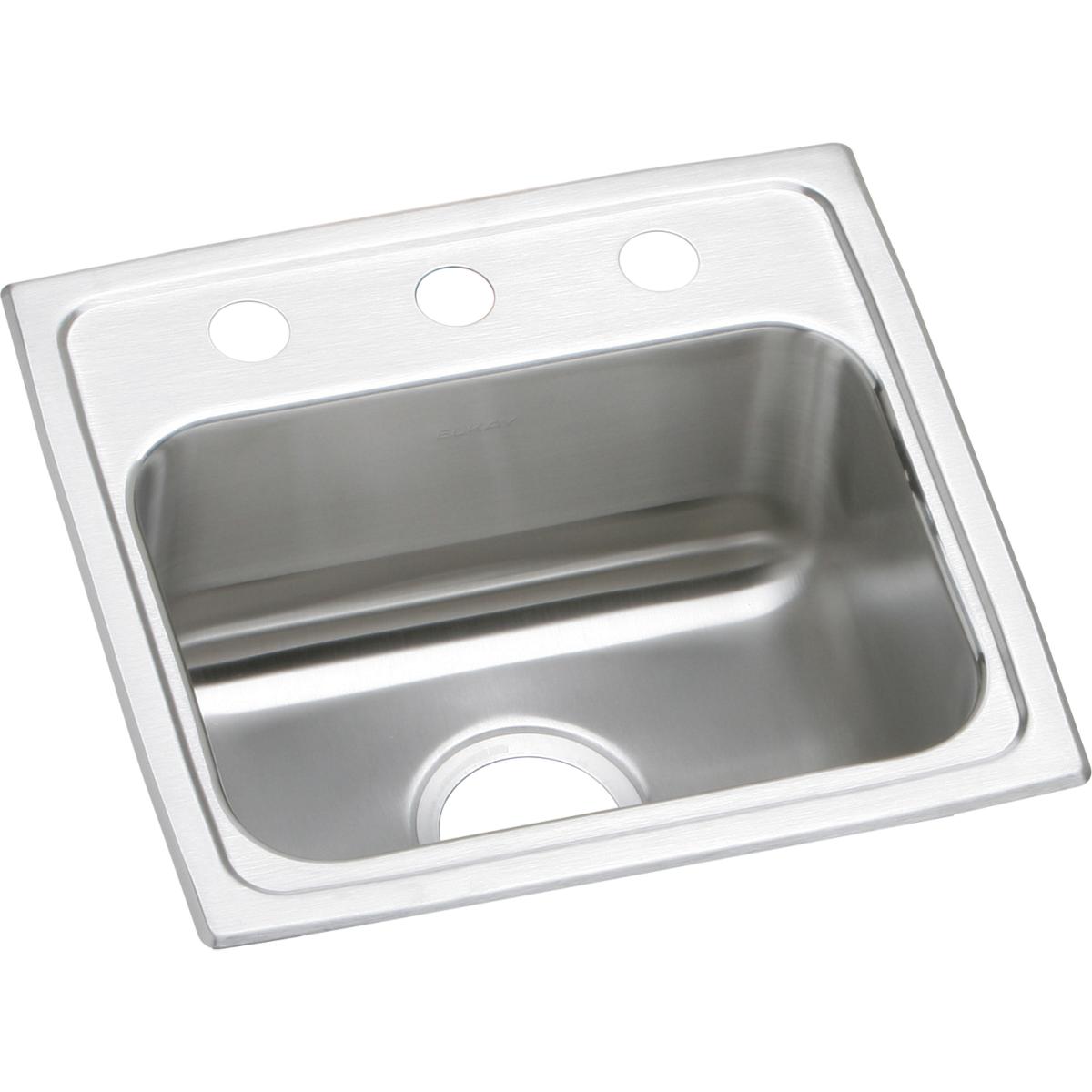 Elkay LRAD1716651 Lustertone Classic Stainless Steel 17" x 16" x 6-1/2", Single Bowl Drop-in ADA Sink