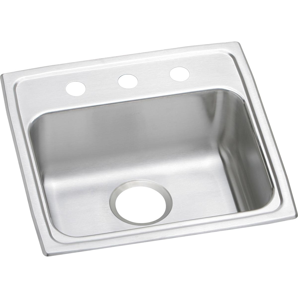 Elkay LRAD1919602 Lustertone Classic Stainless Steel 19-1/2" x 19" x 6", Single Bowl Drop-in ADA Sink