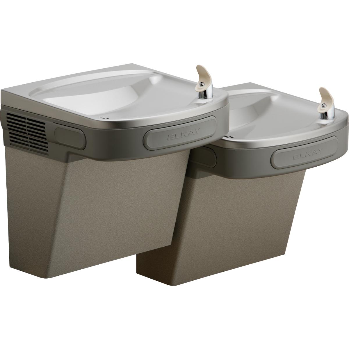 Elkay LZSTL8LC Versatile Cooler Wall Mount Bi-Level ADA Filtered, 8 GPH Light Gray Granite