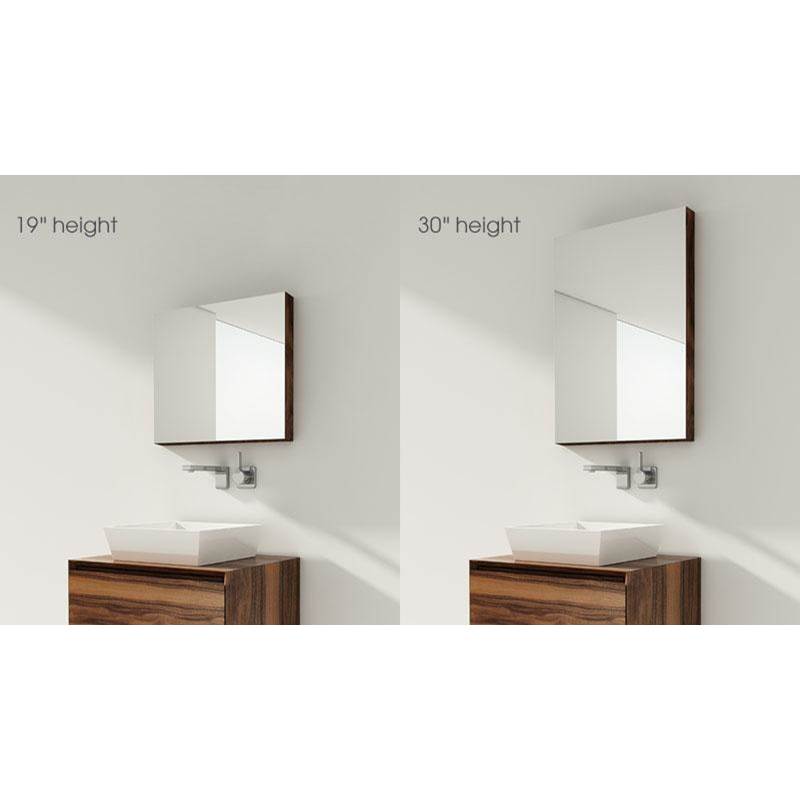 Wetstyle M3430ME-REC-1 M Collection 4 1/2" D X 34" L X 30" H, Mirrored Cabinet in Oak Natural